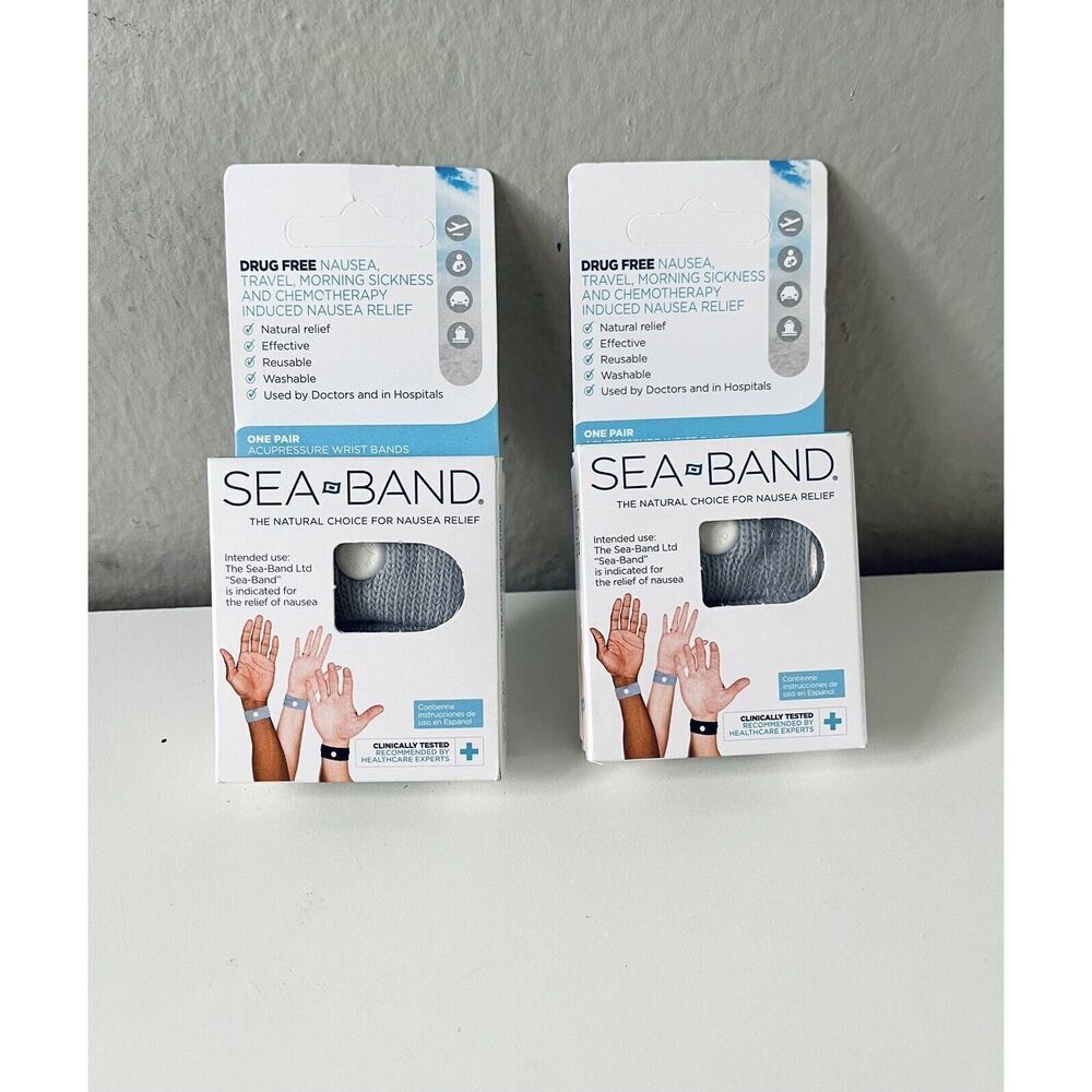 2 Pack Sea Band The‎ Original Wristband Adults For Nausea Relief 1 Pair Each